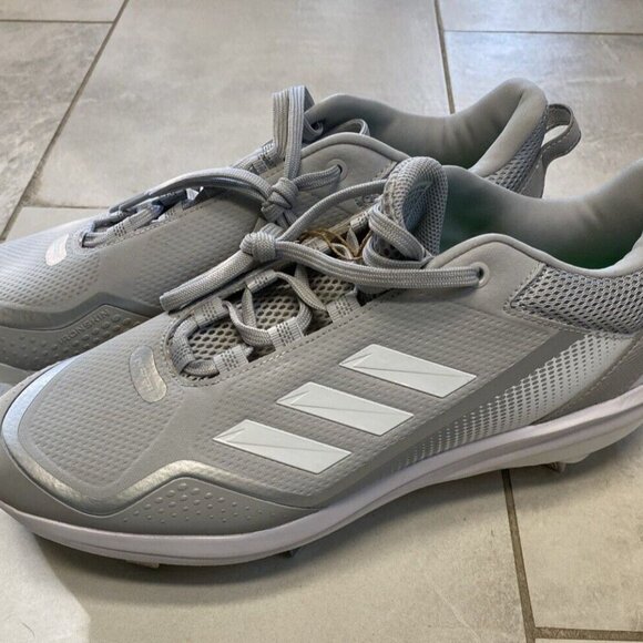 Adidas Icon 7 Metal Baseball Cleats Gray SPG 753001 Mens Size 12.5 12‎ 1/5 NWB - Picture 4 of 11